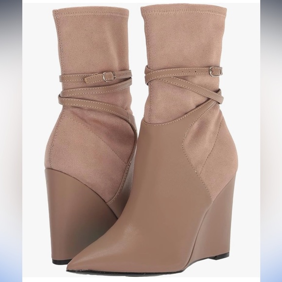 GUESS WOMEN ACORA ANKLE BOOTS IN BEIGE SIZE 10 M - Picture 3 of 10